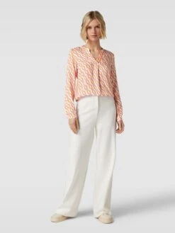 Emily Van Den Bergh Bluse Mit Allover-Muster Aus Reiner Viskose Modell 'Retro' - Pink