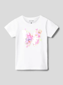 Blue Seven T-Shirt Mit Paillettenbesatz - Weiß