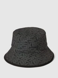 Michael Kors Bucket Hat Mit Allover-Logo Modell 'CUBE LOGO REV BUCKET HAT' - Schwarz