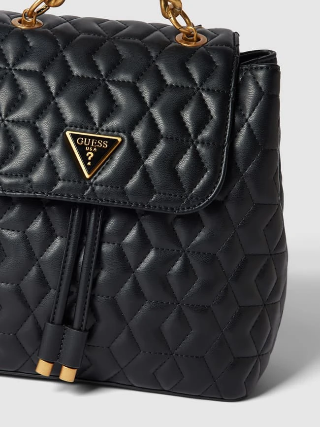 Guess Rucksack Mit Steppnähten Modell 'ELENIA' - Schwarz 5 Guess Rucksack Mit Steppnähten Modell 'ELENIA' - Schwarz – Bild 3