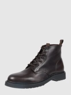 Jack & Jones Boots Aus Leder Modell 'Hastings' - Dunkelbraun