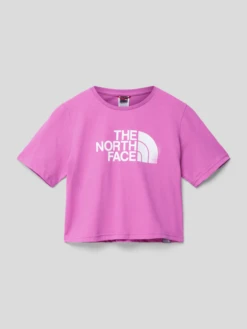 The North Face T-Shirt Mit Label-Print - Pink