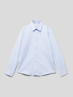 Weise Hemd Aus Reiner Baumwolle - Bleu