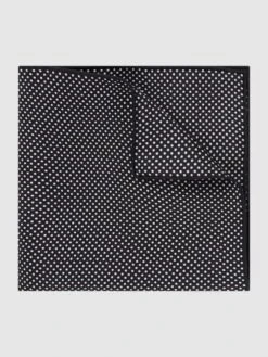 Eton Einstecktuch Aus Seide - Dunkelgrau Meliert