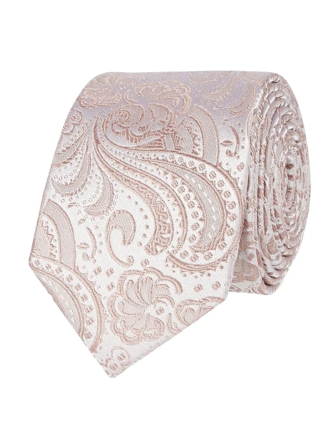 Prince Bowtie Krawatte Und Einstecktuch Im Set Mit Allover-Muster - Altrosa 5 Prince Bowtie Krawatte Und Einstecktuch Im Set Mit Allover-Muster - Altrosa – Bild 3