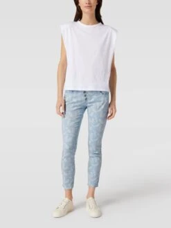 Buena Vista Stoffhose Mit Floralem Allover-Muster - Bleu