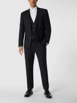 Roy Robson Slim Fit 2-Knopf-Sakko Aus Schurwollmischung - Schwarz