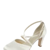 Rainbow Club Pumps Aus Satin Mit Gekreuzten Riemen - Offwhite