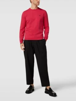 BOSS Green Strickpullover Mit Label-Detail Modell 'Rallo' - Pink