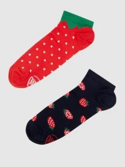 Many Mornings Sneakersocken Mit Allover-Muster - Rot