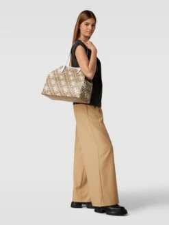 Guess Handtasche Mit Label-Print Modell 'VIKKY' - Weiß