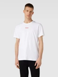 HUGO T-Shirt Mit Label-Print Modell 'Linked' - Weiß -Guesi Bekleidung Geschaft al3l4ka8a12kgipm74o3ic9j8l436iaja92kcjqkal1ksd2985556gpj6d7jccaeacq4ogi6agokuj216so68ohh6lh34cj474q36opkcos68oj460sm8d1m6gs3cpj2cco38o8