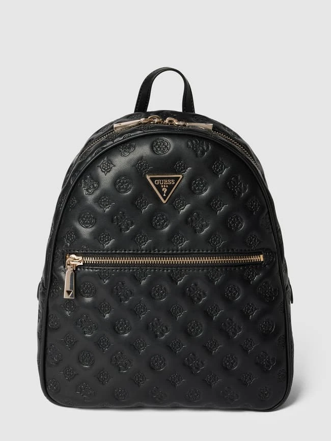 Guess Rucksack Mit Label-Print Modell 'VIKKY' - Schwarz 4 Guess Rucksack Mit Label-Print Modell 'VIKKY' - Schwarz – Bild 2