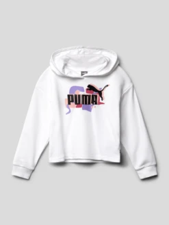 Puma Hoodie Mit Label-Print - Weiß