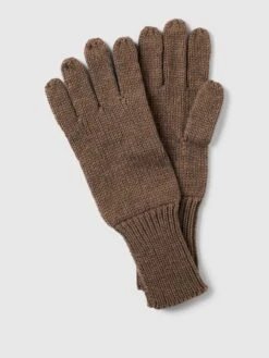 Seeberger Handschuhe In Strick-Optik - Taupe