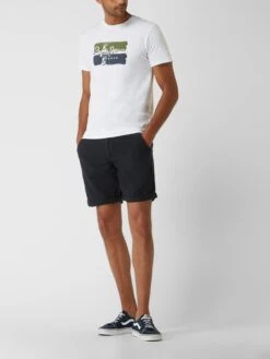 MCNEAL Regular Fit Shorts Mit Leinen-Anteil - Marineblau