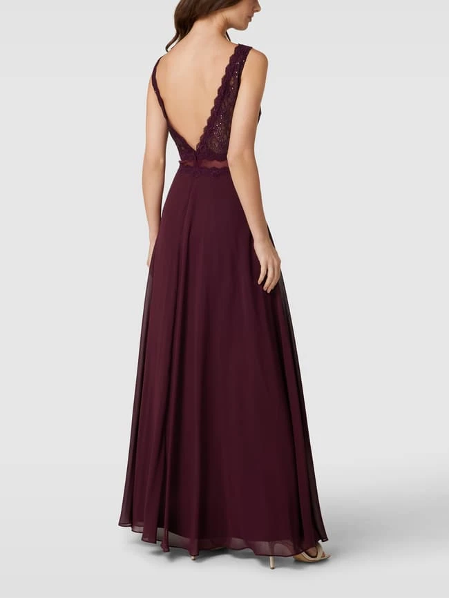 Jake*s Cocktail Abendkleid Mit Zierbesatz - Aubergine 7 Jake*s Cocktail Abendkleid Mit Zierbesatz - Aubergine – Bild 5