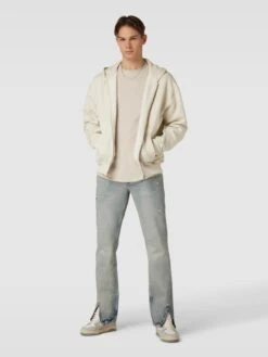 Pegador Oversized Sweatjacke Mit Kapuze Modell 'Logo' - Offwhite