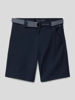 Tommy Hilfiger Teens Bermudas Mit Stoffgürtel - Marineblau