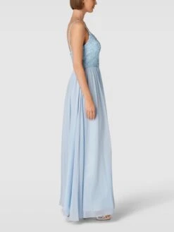 Mascara Abendkleid Mit Pailletten Und Zierperlen - Bleu