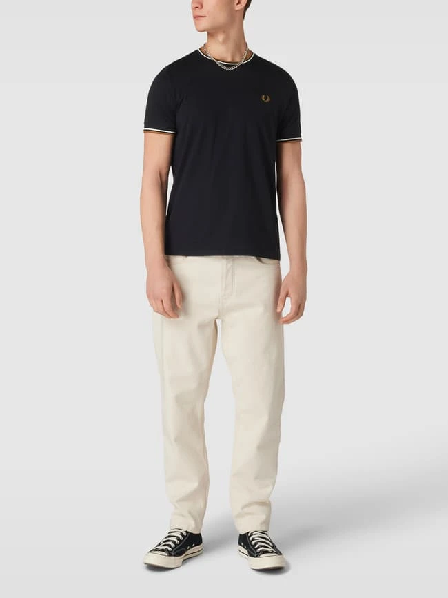 Fred Perry T-Shirt Mit Logo-Stitching - Schwarz 3 Fred Perry T-Shirt Mit Logo-Stitching - Schwarz