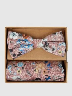 Prince Bowtie Fliege Und Einstecktuch Im Set - Altrosa