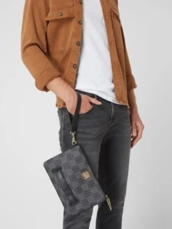 Sprayground Reißverschlusstasche Mit Kontrastbesatz - Schwarz