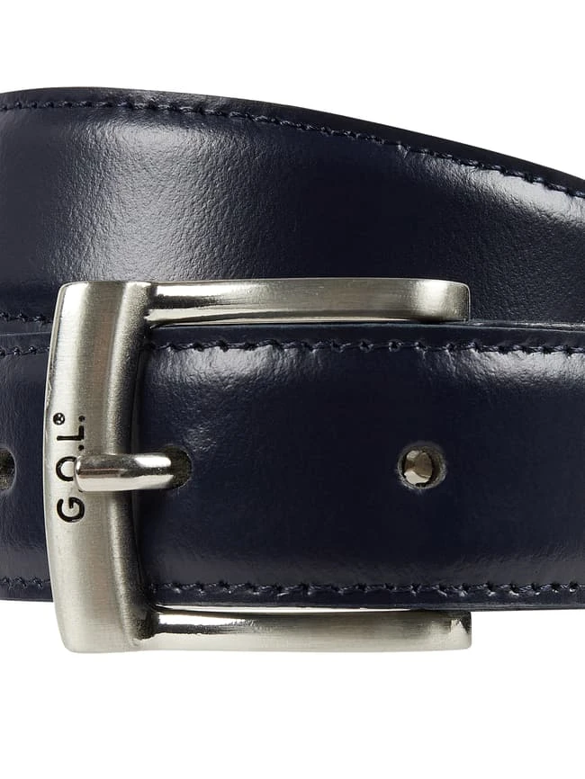 G.O.L. Gürtel Aus Leder - Marineblau 4 G.O.L. Gürtel Aus Leder - Marineblau – Bild 2