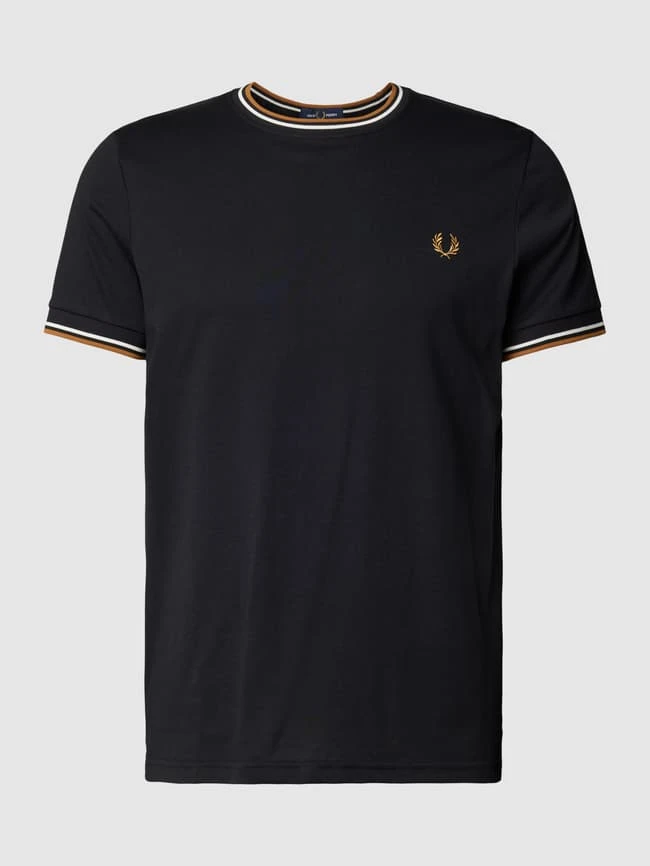 Fred Perry T-Shirt Mit Logo-Stitching - Schwarz 4 Fred Perry T-Shirt Mit Logo-Stitching - Schwarz – Bild 2