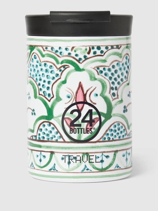 24bottles Kaffeebecher Mit Allover-Muster Modell 'Travel Tumbler' - Blau 3 24bottles Kaffeebecher Mit Allover-Muster Modell 'Travel Tumbler' - Blau